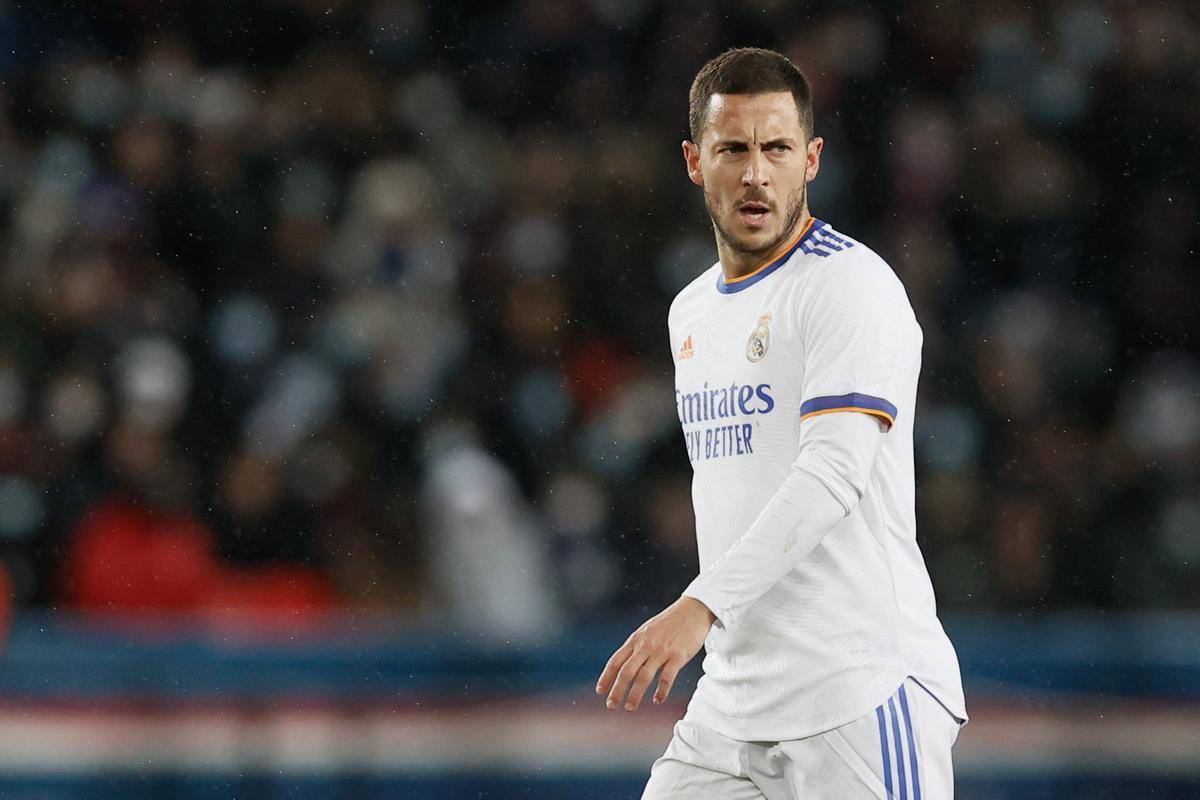 Eden Hazard durante el partido de dieciseisavos de Champions contra el PSG.