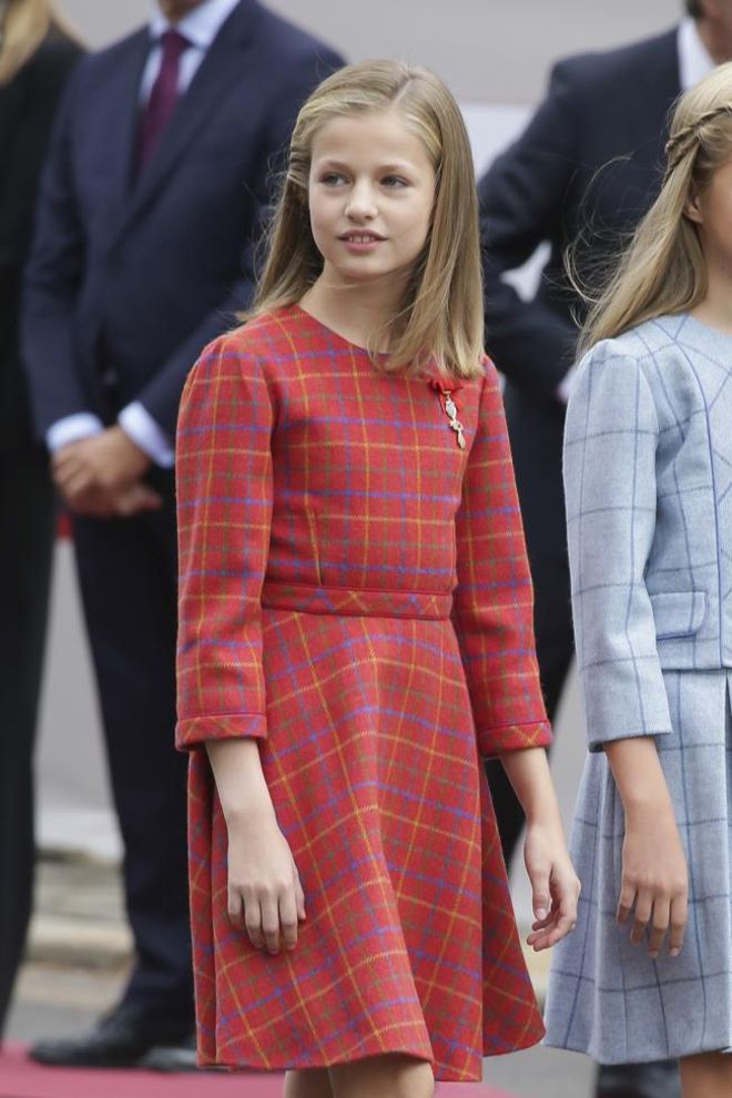 La Princesa Leonor, de rojo