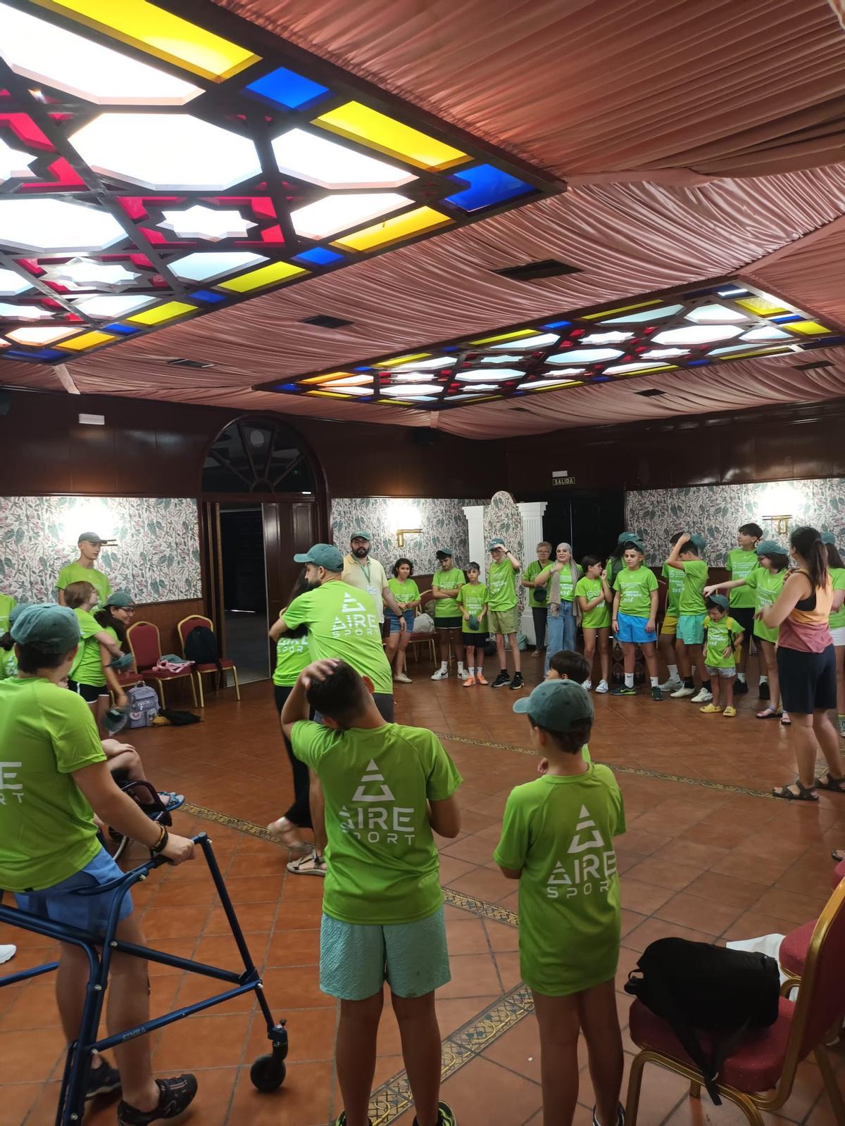 Una de las actividades en las que participan dentro del campamento.
