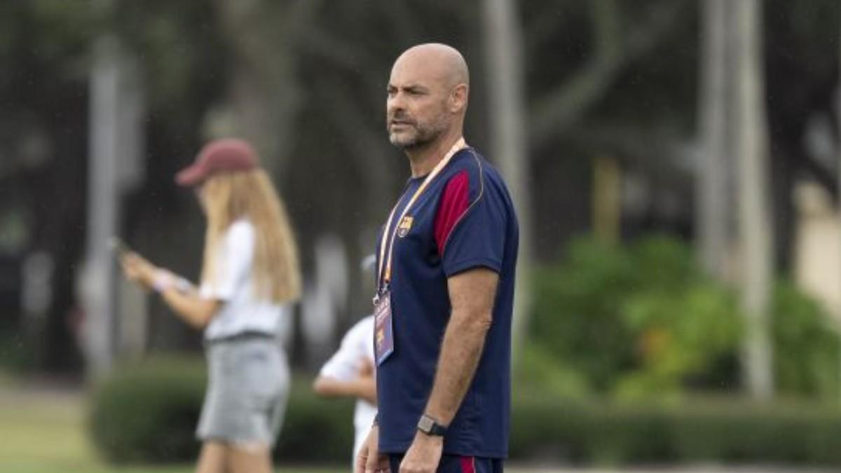 Jordi Perez es el entrenador del Sub-13 del Barça