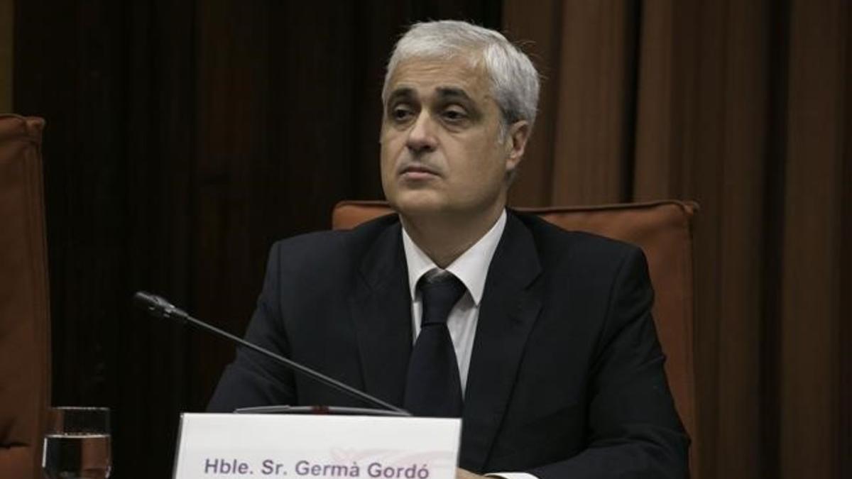 Germà Gordó, durante su reciente comparecencia ante la comisión de Afers Institucionals del Parlament.