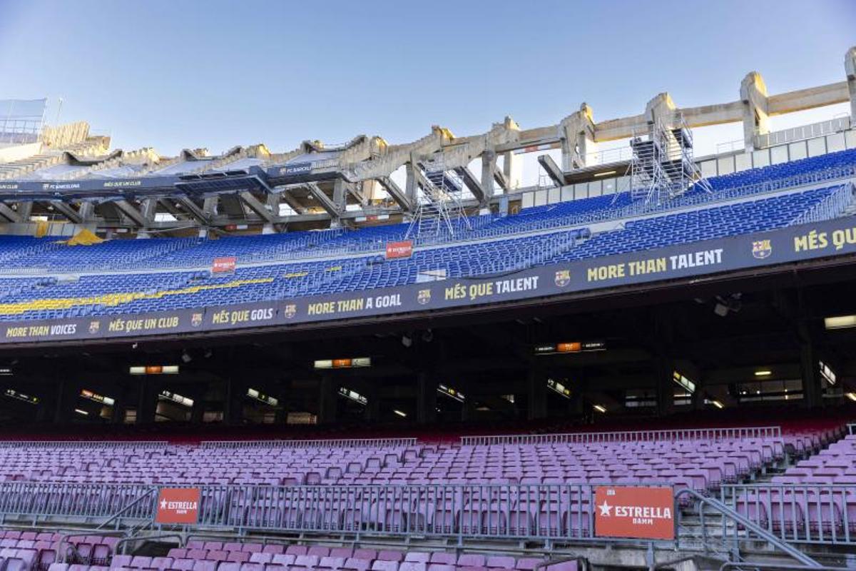 ¡El Camp Nou cambia de cara! Así están las obras en el Gol Sud ¡El Camp Nou cambia de cara! Así están las obras en el Gol Sud