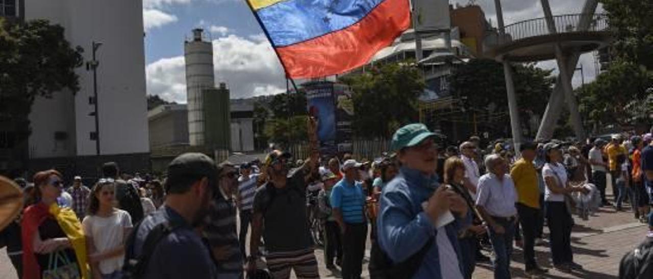 Una de las recientes manifestaciones en Caracas.