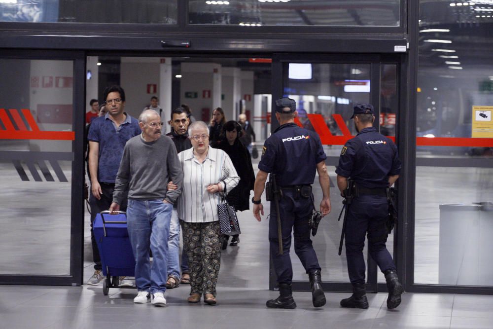 L'estació del TAV a Girona, blindada pels cossos policials