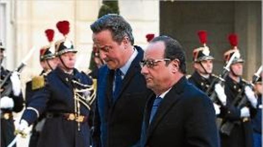 Cameron i Hollande ahir, al Palau de l&#039;Elisi.