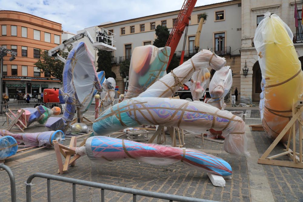 "Plantà" de las fallas de Gandia