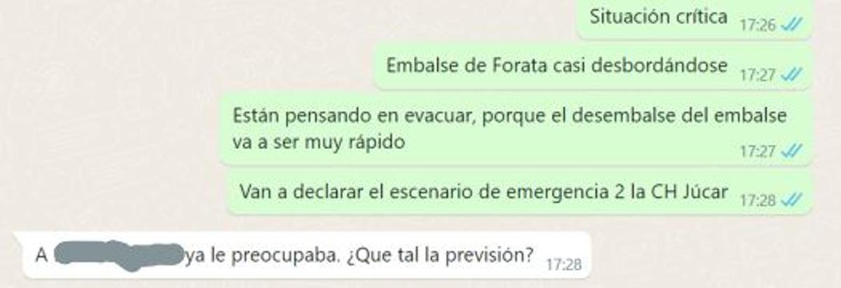 A las 17.26 horas ya se plantea evacuar.
