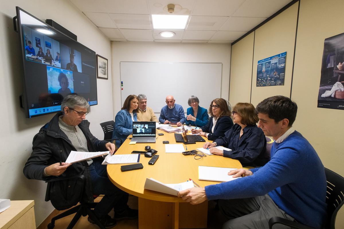 Reunión entre los representantes de la Consellería do Mar y las cofradías gallegas.