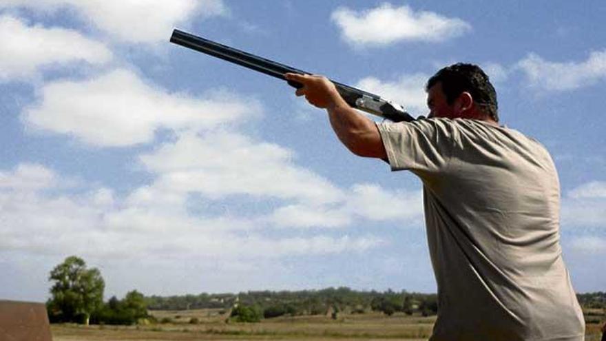 Las palomas son lanzadas por un brazo mecánico para que el cazador les dispare en el aire.