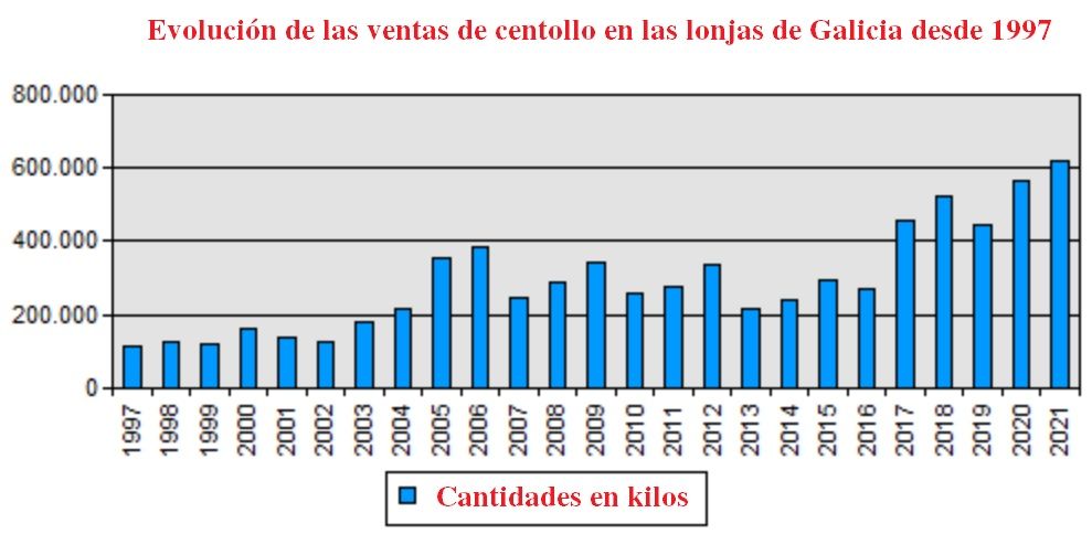 Gráfico que muestra el buen momento del centollo.