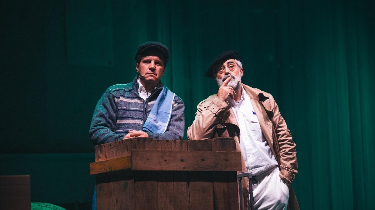 Touriñán y Carlos Blanco durante una de sus funciones.