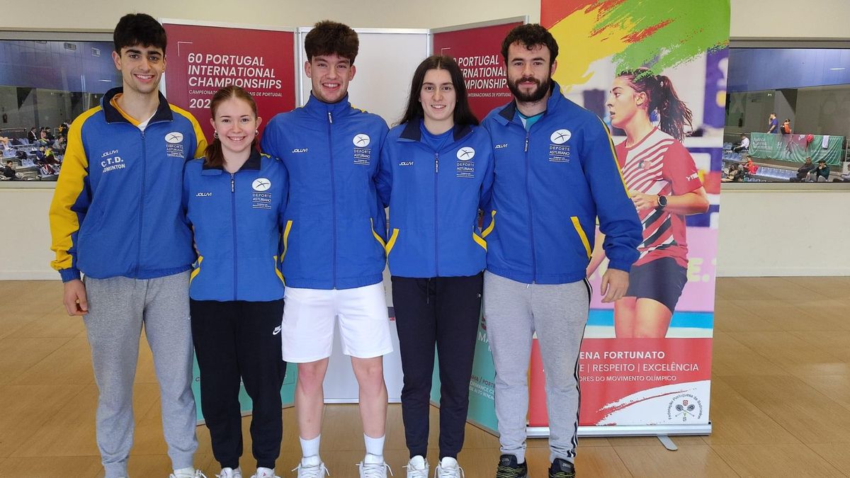 Por la izquierda Adolfo López, Amaia Torralba, Marcos García, Jana Villanueva y Vicente Gázquez