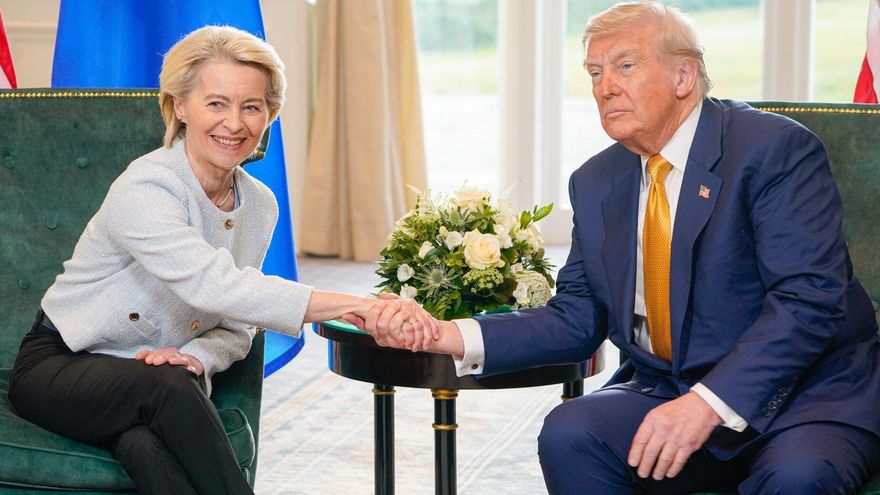 Ursula von der Leyen y Donald Trump