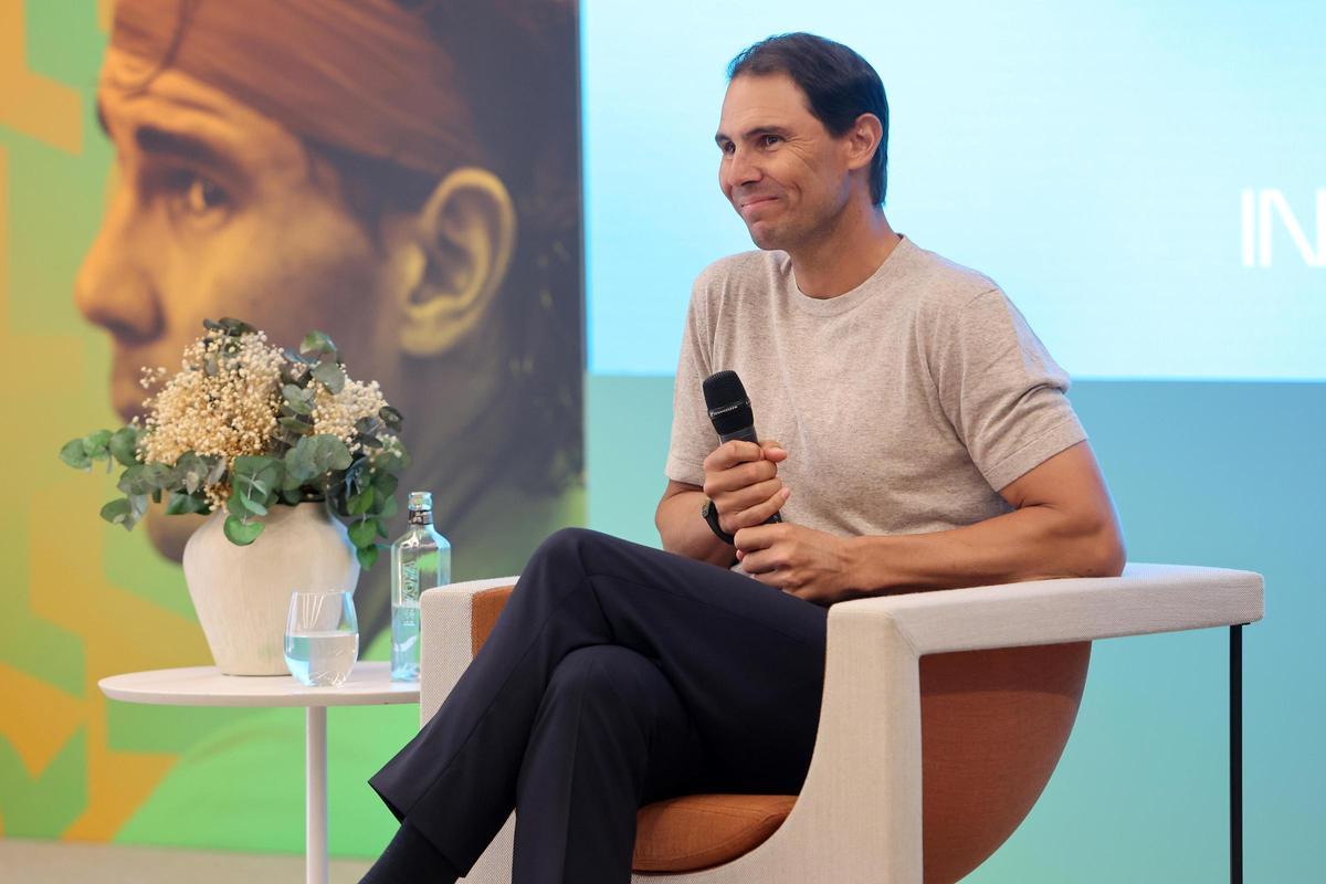 Rafael Nadal bei der Pressekonferenz.