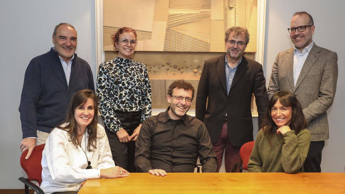 Jaime Vila, Sara López, Veri Santiago, Nacho Ruiz, Alberto García, Ana Castaño y Esteban Abarquero.