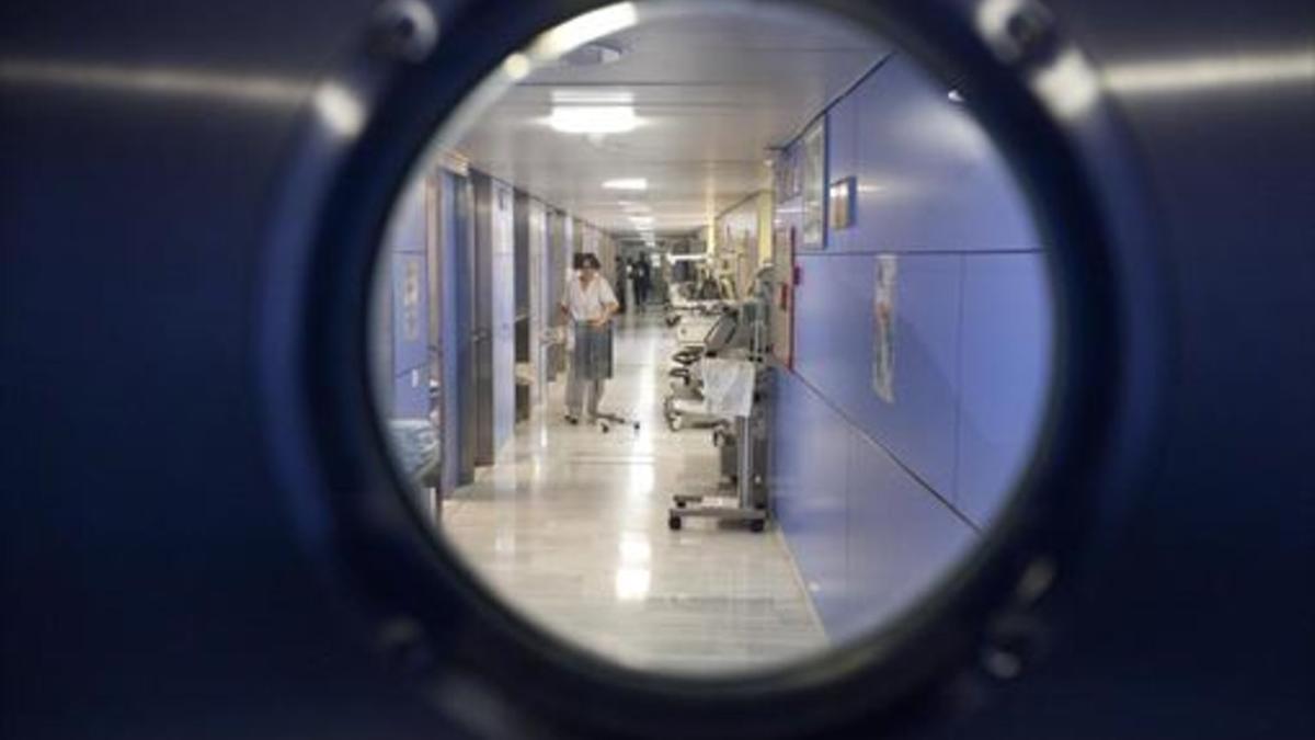 Un pasillo del área materno-infantil del hospital Vall d'Hebron.