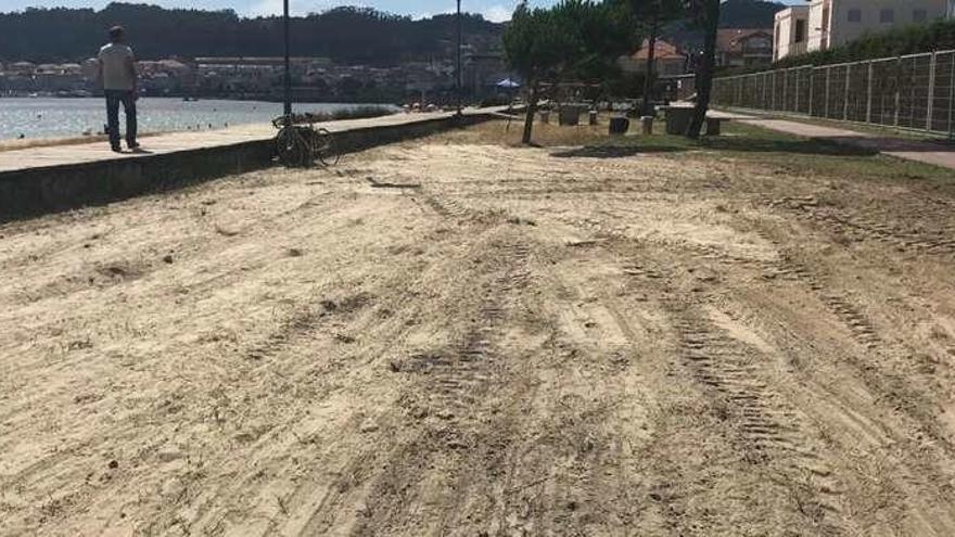 Nuevo emplazamiento del campo de voley playa en Rodeira. // Gonzalo Núñez