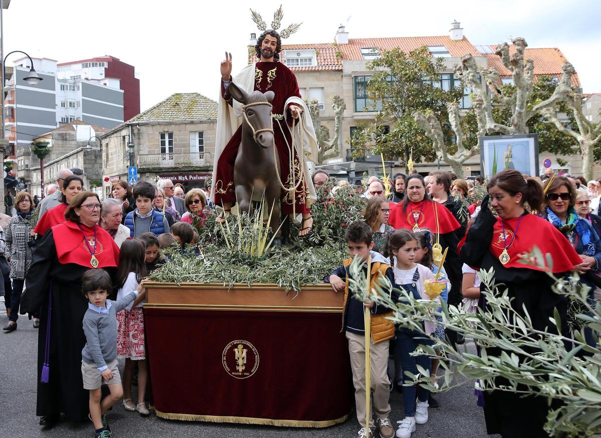 Última procesión de La Borriquita, en 2019, en Bouzas.
