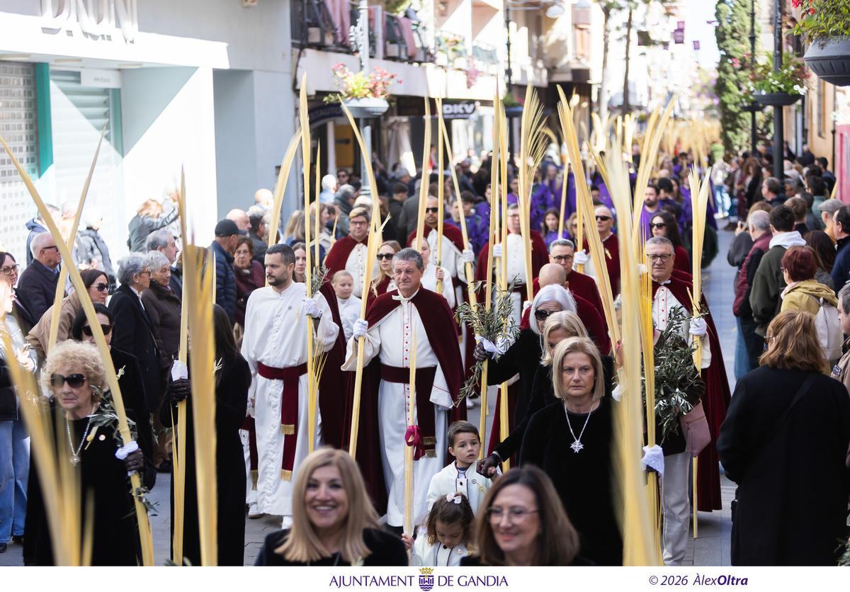 Gandia abre la Semana Santa con el Domingo de Ramos y el Vía Crucis Viviente