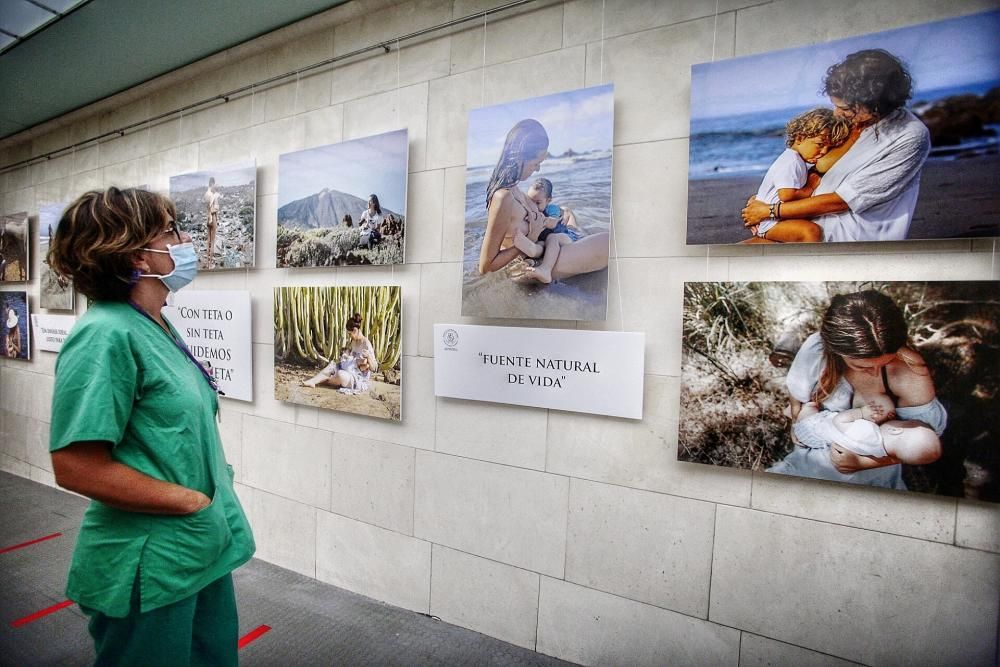 Inauguración de una exposición de lactancia en el HUC.