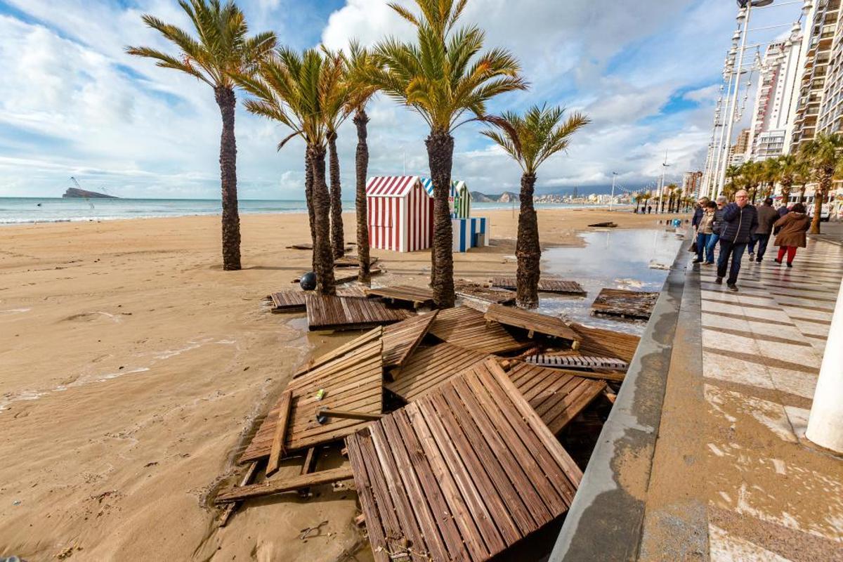 Temporal de lluvia y viento en la Marina Baixa