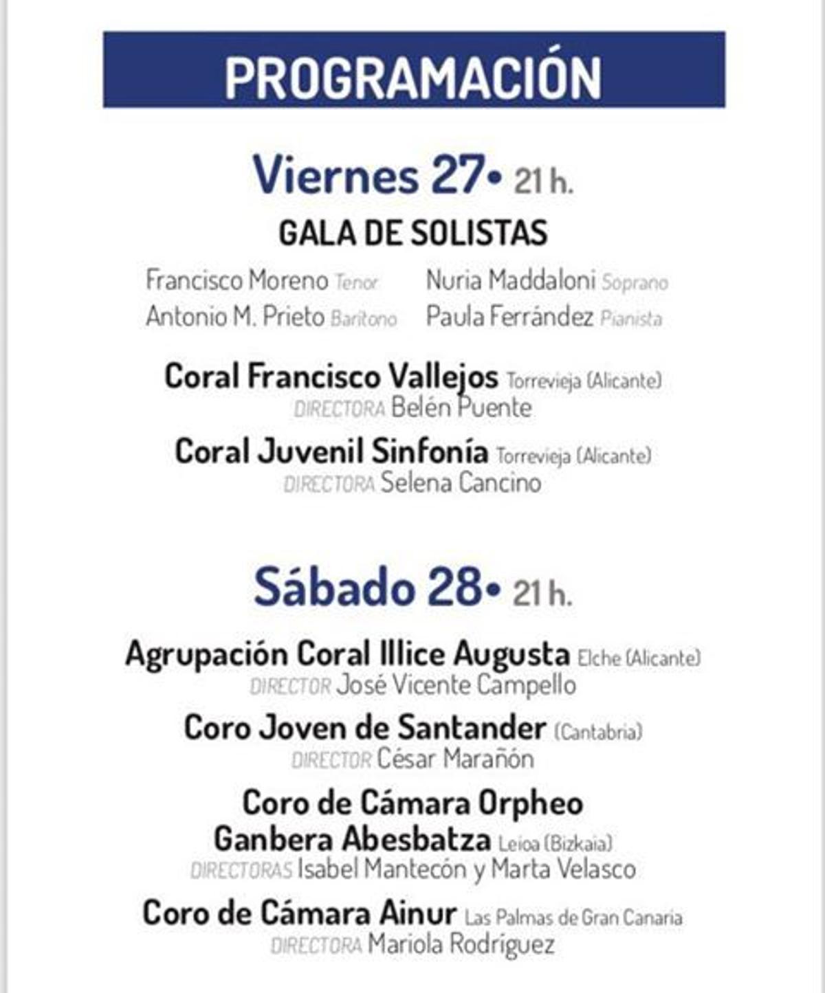 El Auditorio Internacional acoge el 33º Encuentro Coral &quot;Ciudad de Torrevieja