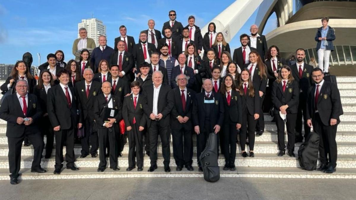 Representantes de la Unió Musical d’Aldaia en les Arts. | UMA