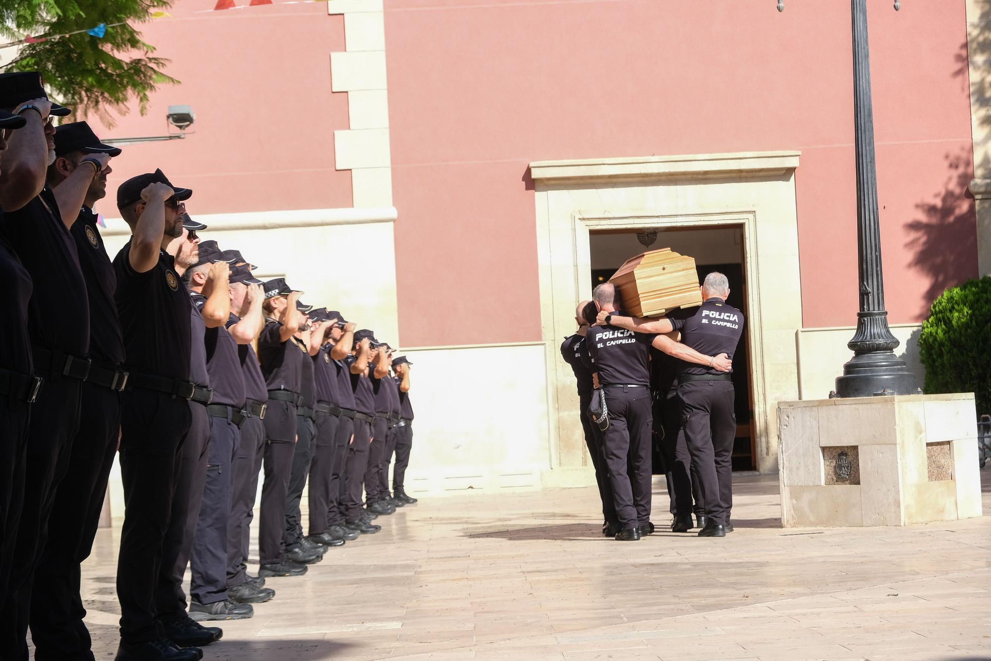 Así ha sido la emotiva despedida al policía Juan Francisco Belmonte en El Campello