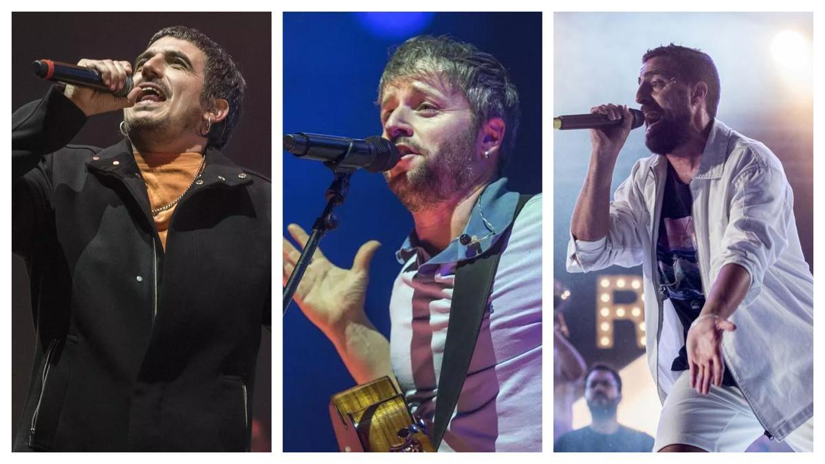 Los cantantes de Zoo, Oques Grasses y La Fúmiga, tres grupos que han decidido separarse.