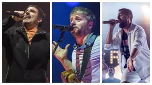 Los cantantes de Zoo, Oques Grasses y La Fúmiga, tres grupos que han decidido separarse.