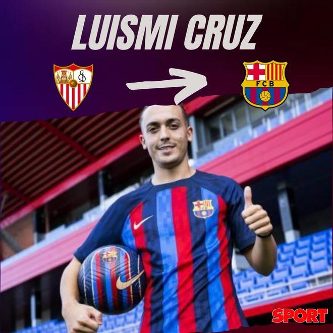26.08.2022: Luismi Cruz - Barça y Sevilla llegan a un acuerdo para la cesión del jugador andaluz por una temporada, hasta junio de 2023, con una opción de compra