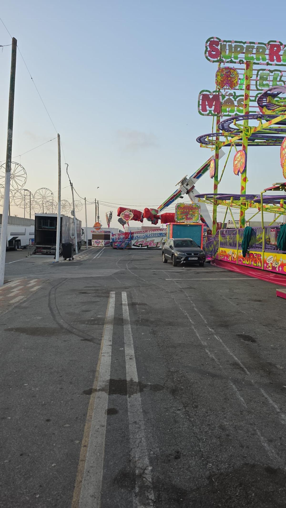 Instalaciones de los feriantes en Ceuta.