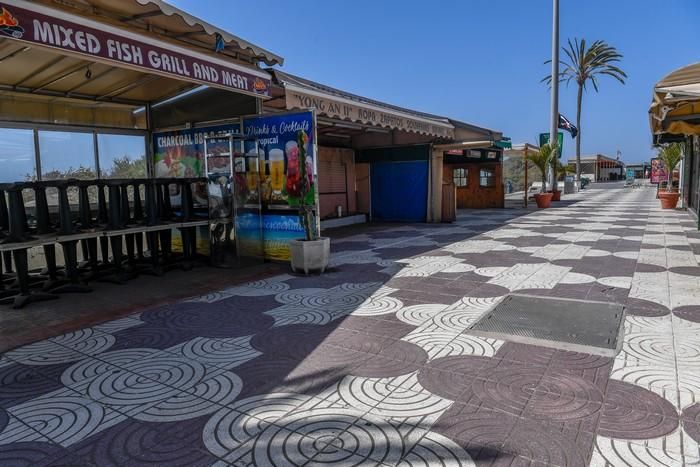 Ambiente de Playa del Inglés en plena fase 2