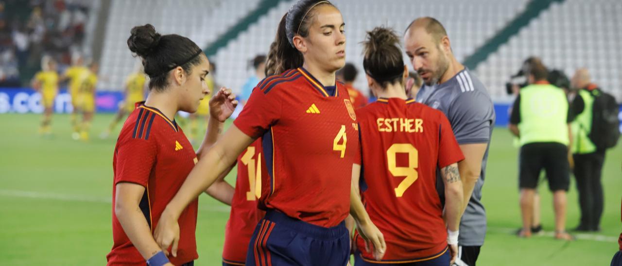 Rocío Gálvez, en el partido disputado en El Arcángel con España frente a Suecia.