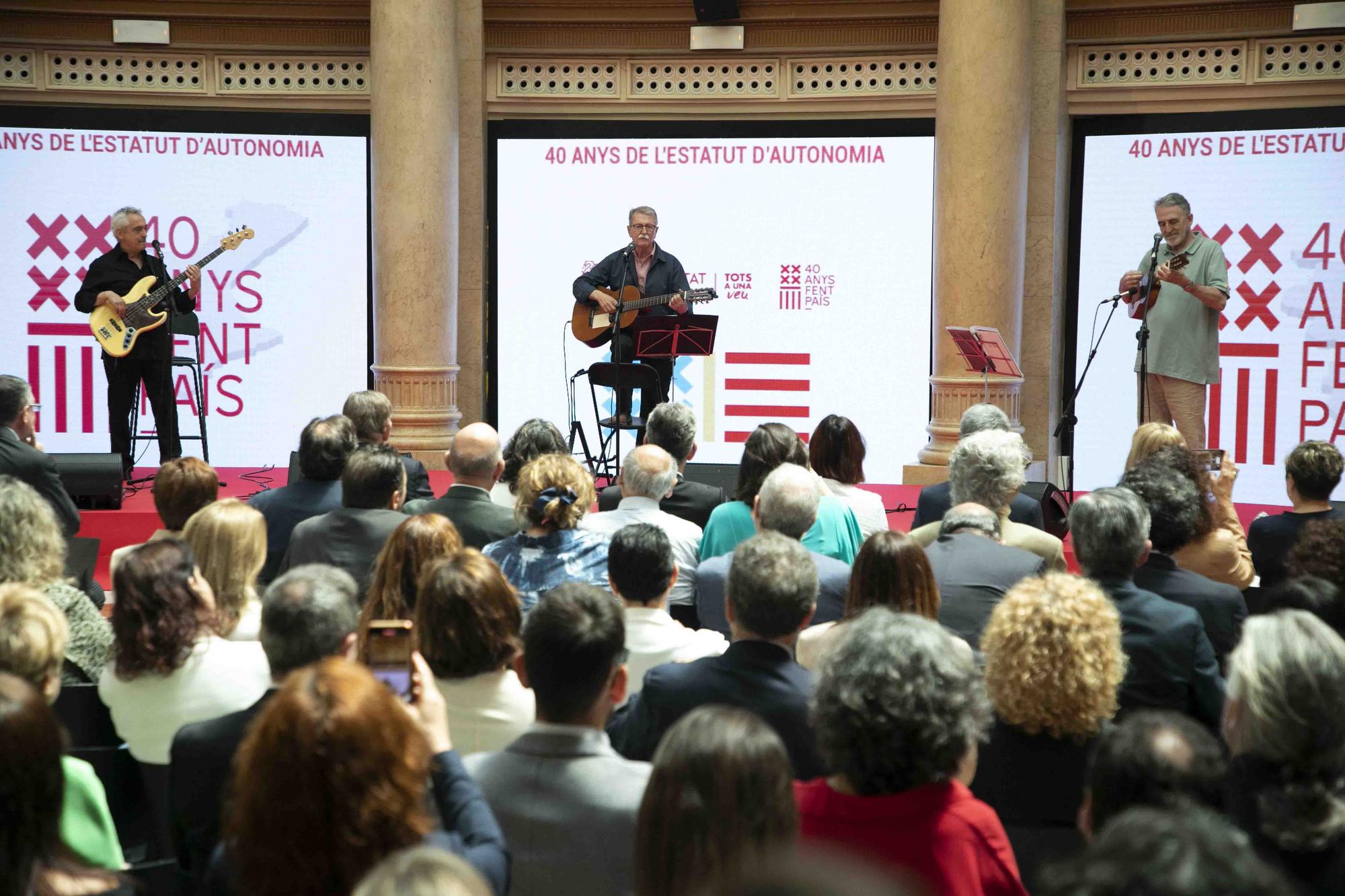 Acto de conmemoración del 40 aniversario del Estatut d'Autonomia de la Comunitat Valenciana