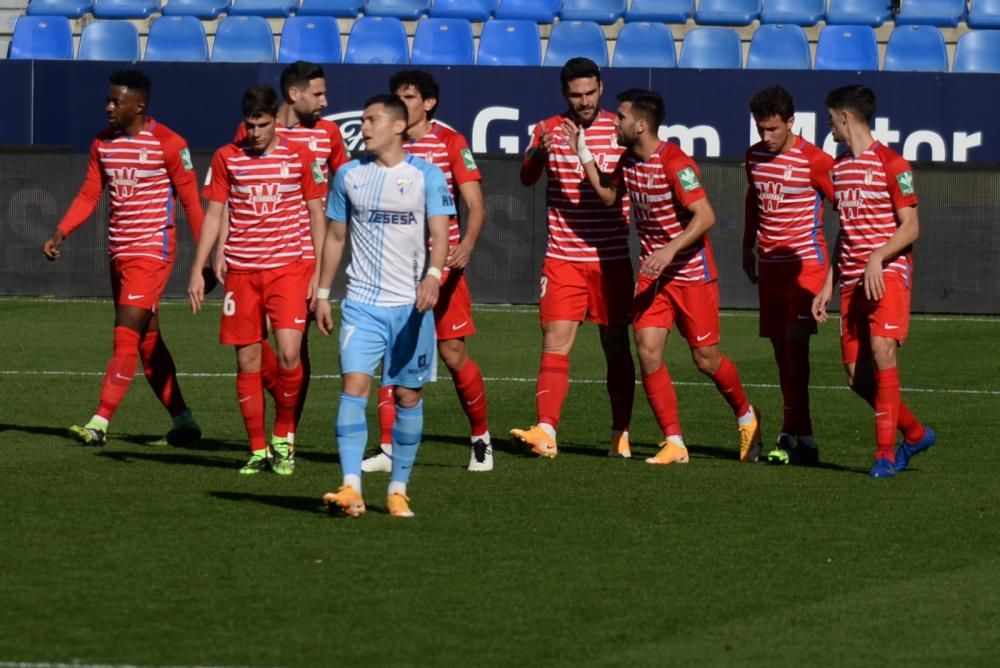 Partido de la Copa del Rey entre el Málaga CF y el Granada.