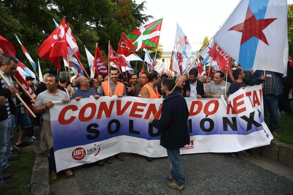 Protesta en A Coruña por el convenio del metal.