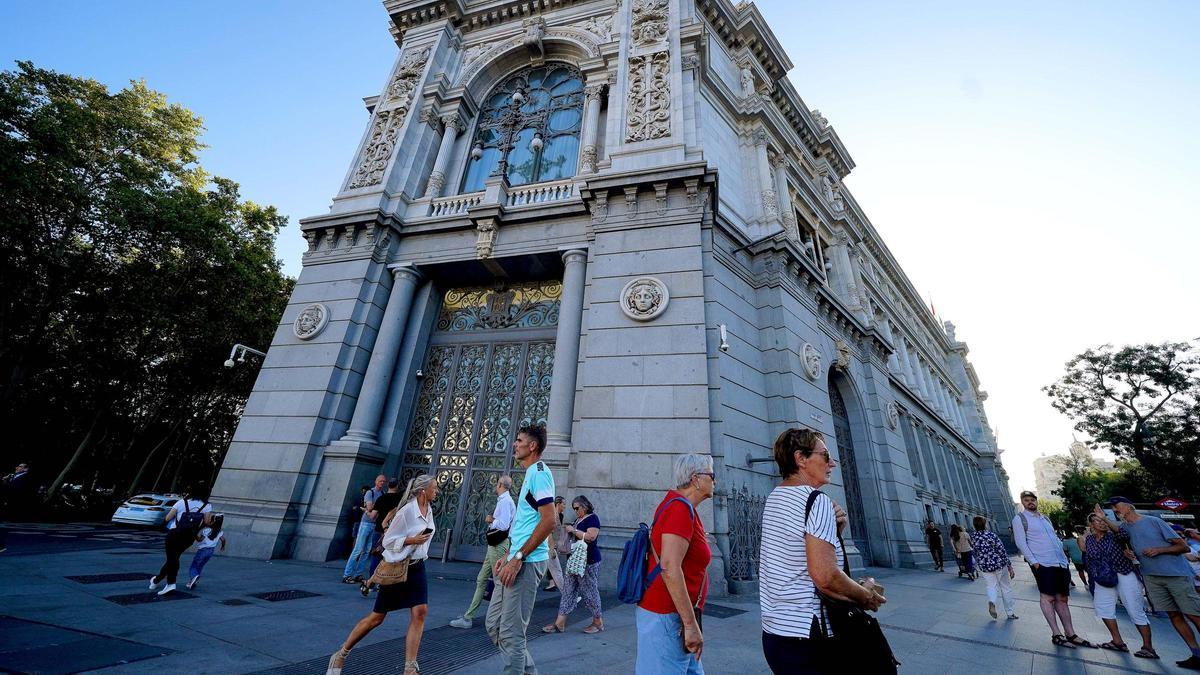 Fachada del Banco de España en Madrid.