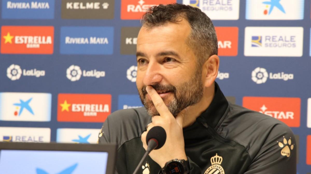 Diego Martínez, en la rueda de prensa previa al duelo en el Bernabéu