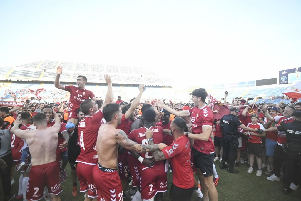 Imágenes de la celebración del ascenso del Real Murcia