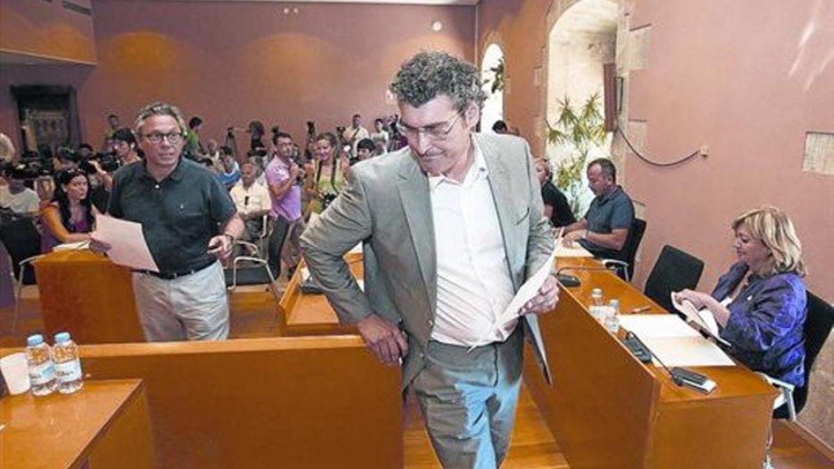 Pleno polémico 8 El concejal de CiU Pere Font, que llegó a ser alcalde con ningún voto a favor.