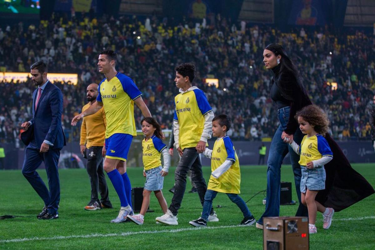 Georgina Rodríguez en la presentación de Cristiano Ronaldo como jugador de Al Nassr