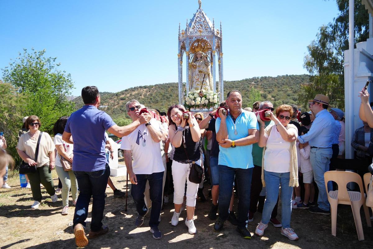 La Virgen de las Veredas, durante la procesión.