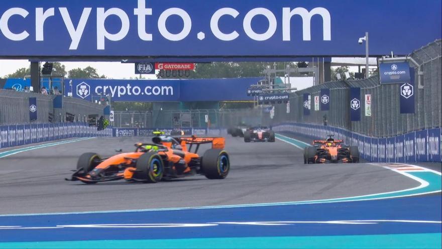 Clasificación de la carrera sprint del GP de Miami 2026 de F1, con Sainz 14º y Alonso, 16º