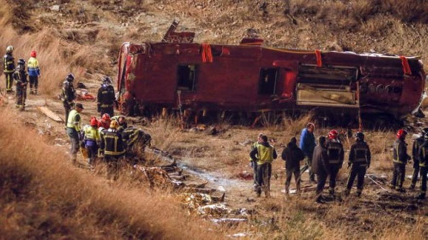 Mueren 13 personas en un accidente de tráfico en Murcia