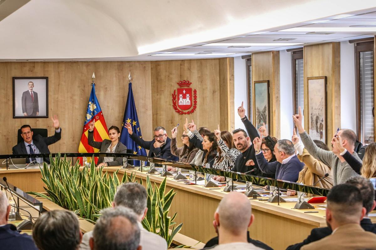 Un momento de una de las votaciones.