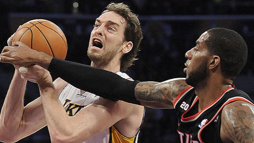 Pau Gasol, en una acción del partido