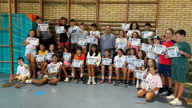Niños participantes en el cierre de julio.