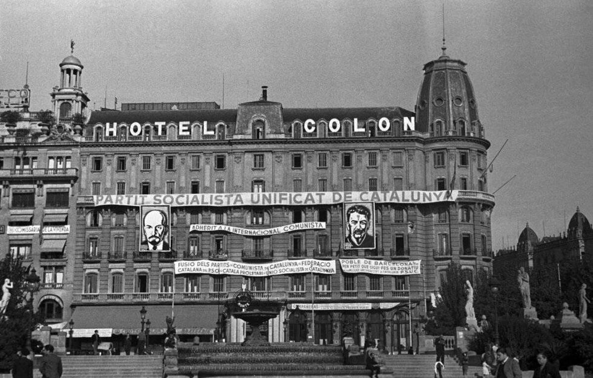 El Hotel Colón, colectivizado durante la Guerra Civil.
