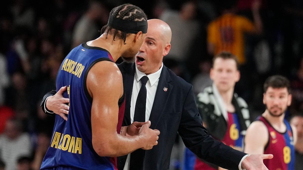Joan Peñarroya, junto a Justin Anderson